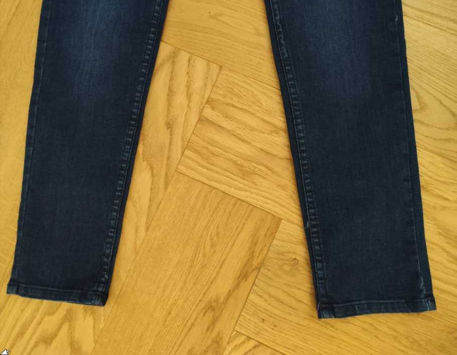 Nowe jeansy ciążowe 40 L pas ciążowy skinny granat spodnie