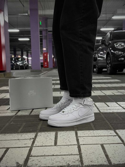 ХУТРО! Зимові Nike Air Force 1 White 36 37 38 41 42 43 44 45 46 найк