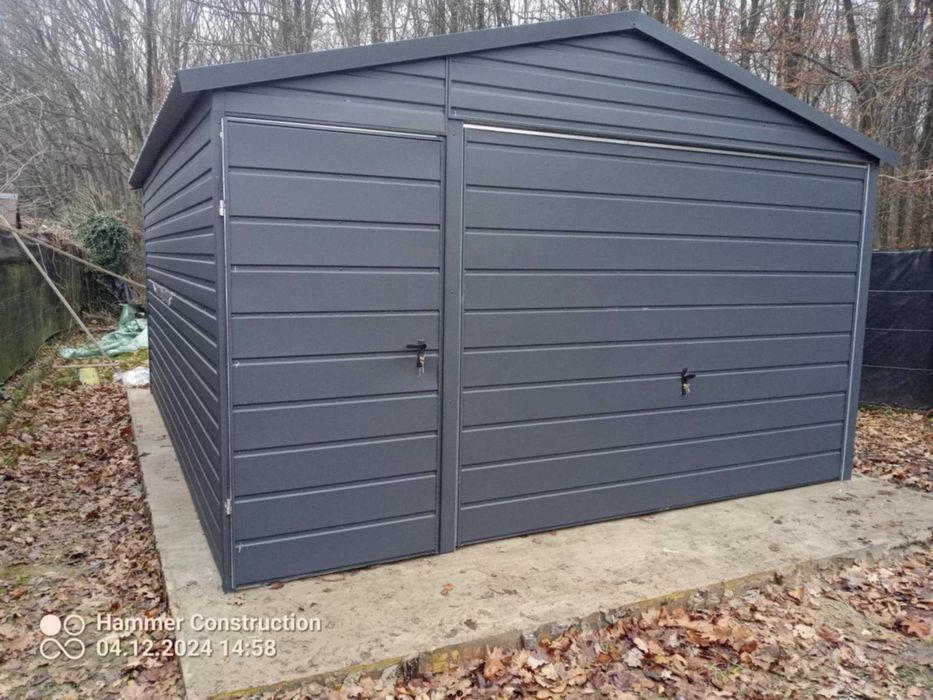 Garaż blaszany, wiata. WZMOCNIONY PROFILAMI. Producent. Cała POLSKA