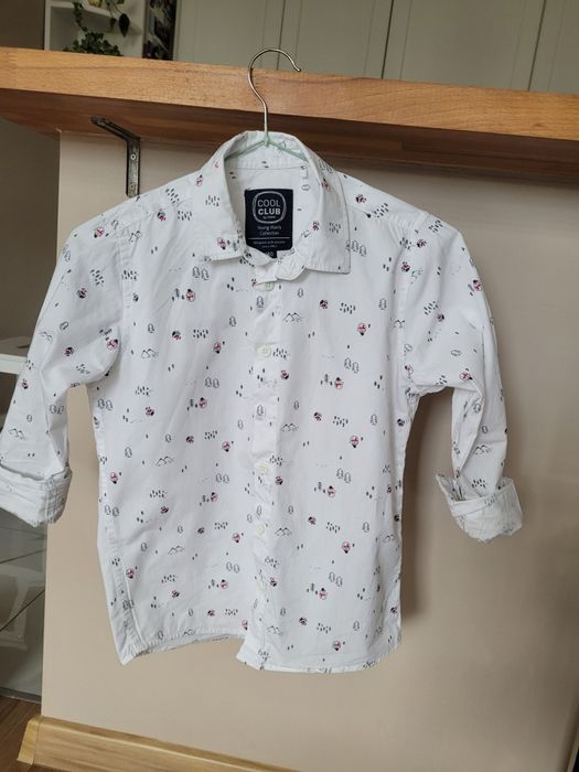 Koszula biała z nadrukiem 140