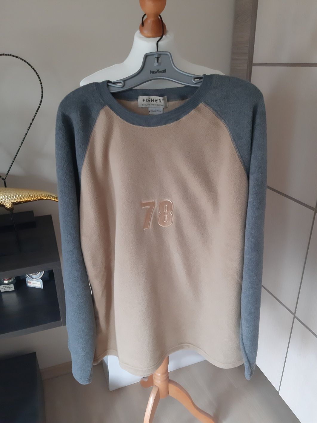 Bluza męska polar gruba XL xxl ciepła kurtka Fisher kurteczka