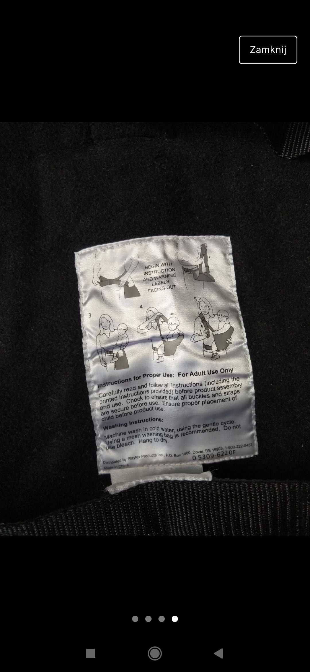 nosidło Playtex Hip Hammock