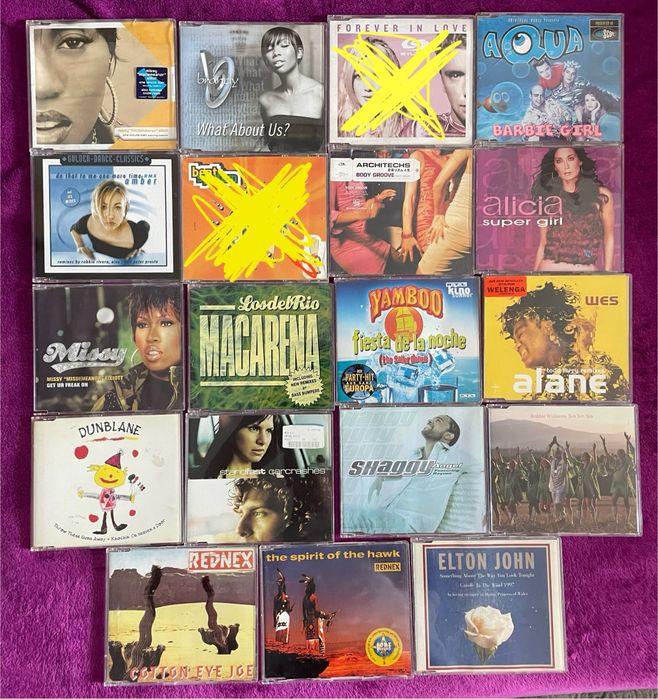 Płyty Cd single 17 sztuk zestaw dance disco