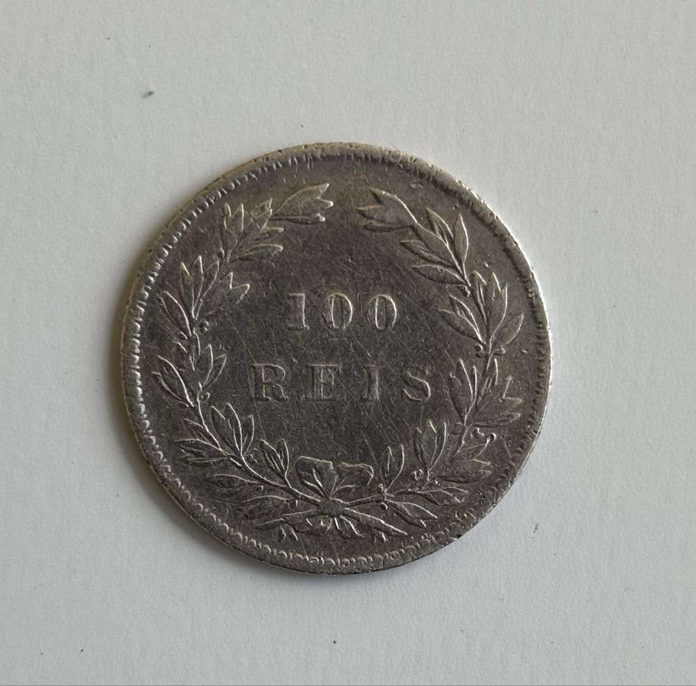 Moeda de 100 Reis de 1861 D. Pedro V