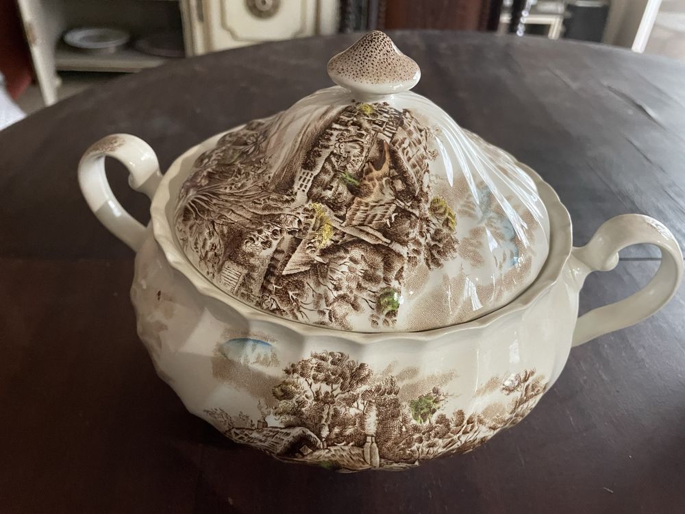 Serviço Inglês de jantar, porcelana