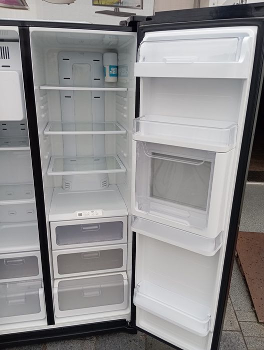 Холодильник Samsung Side-by-side ЧЁРНОЕ СТЕКЛО из Германии Гарантия