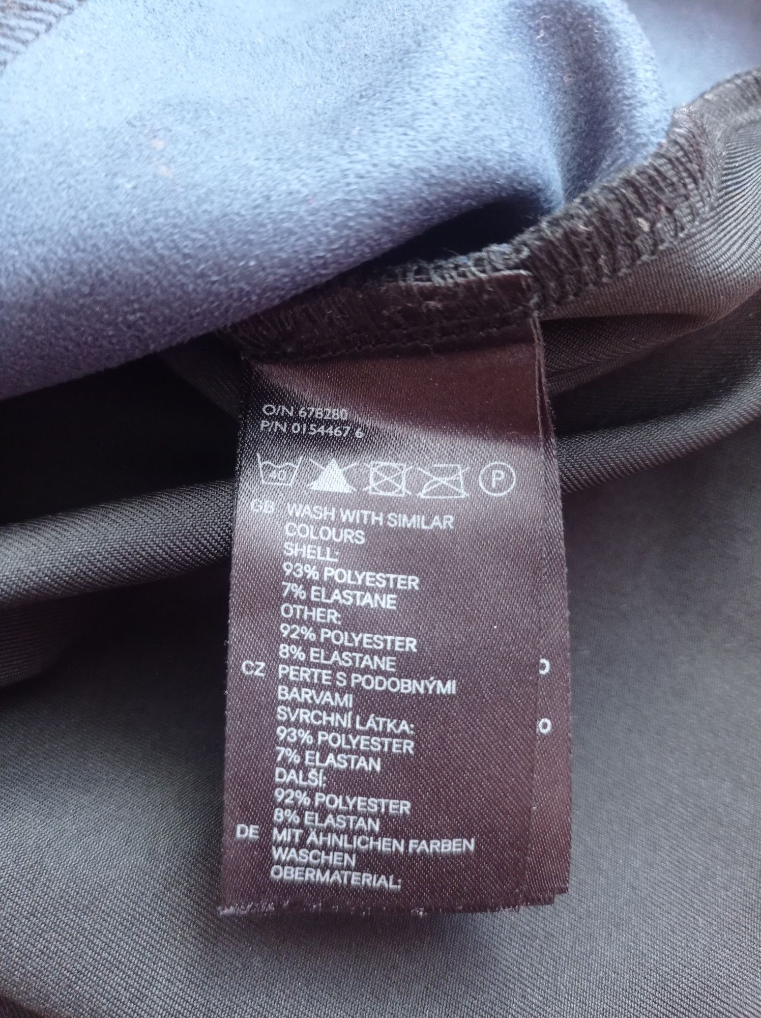 Elegancka 36 bluzka bluzeczka czarna wstawki zamszowe granatowe h&m