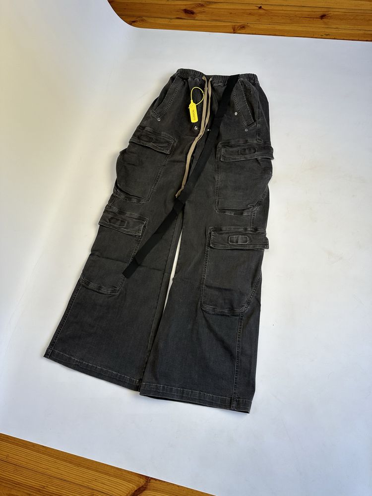 Rick Owens jeans cargo карго джинсы archive faded baggy opium черные Л