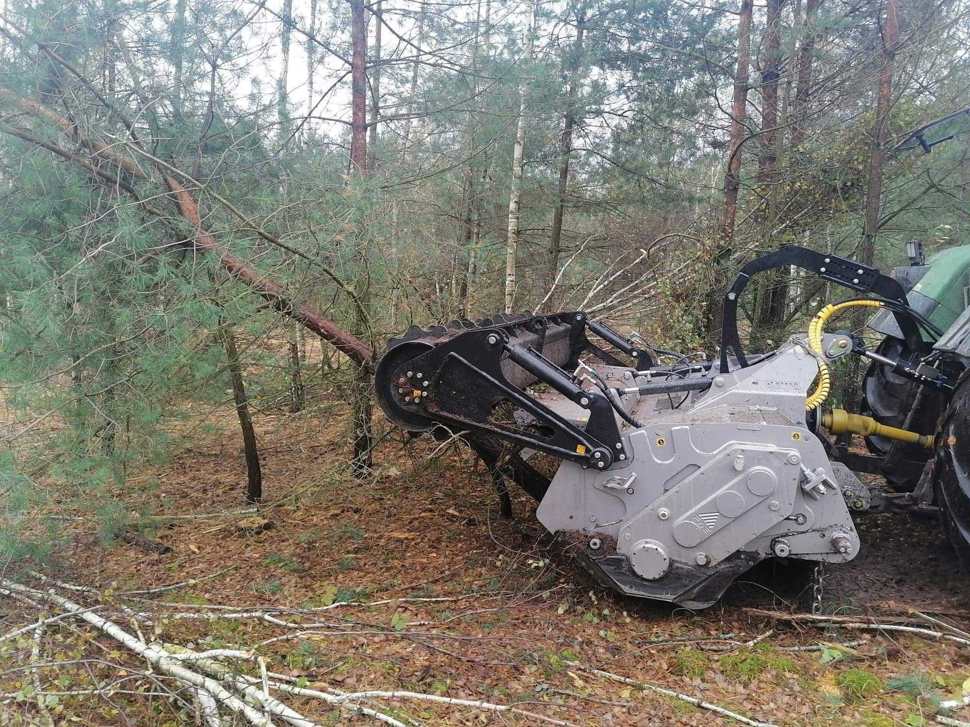 Mulczer Rekultywacja terenu . Czyszczenie nieużytków działek