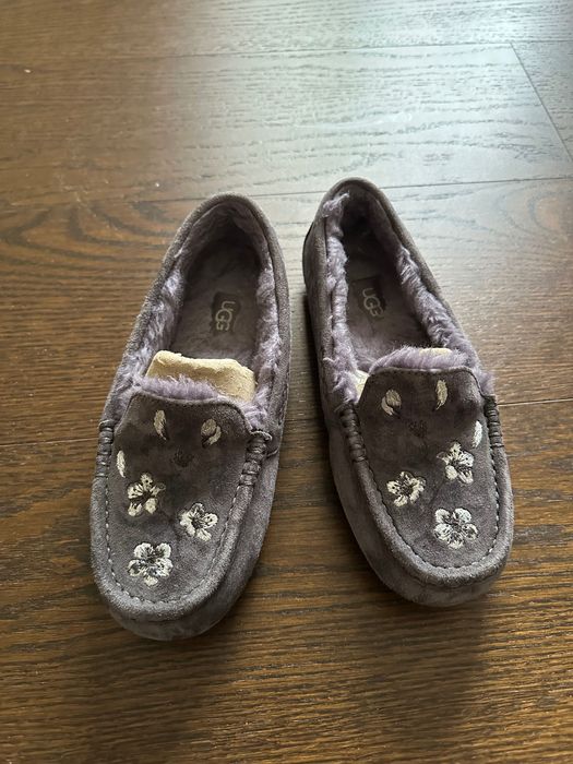 Мокасини UGG жіночі, р36, сірі, маломірять, взуті 2рази