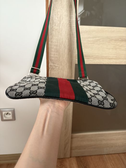 Torebka na ramię Gucci szara