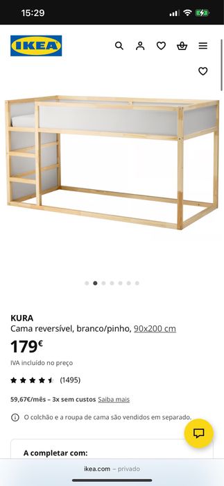 Cama ikea alta reversivel