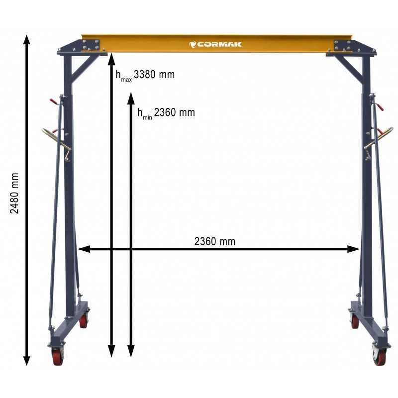 Mobilna suwnica bramowa brama jezdna portal dźwigowy 2000 kg