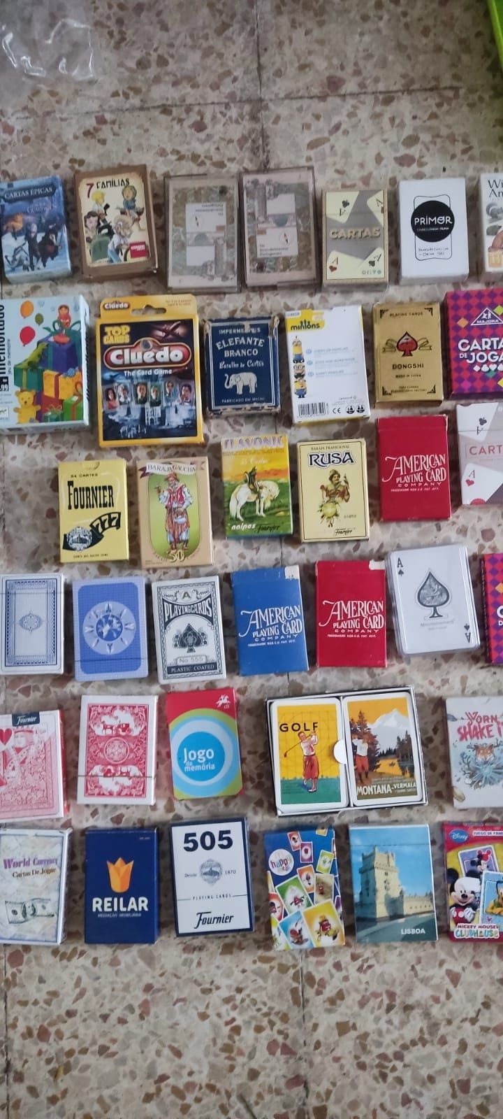 170 + 15 mini baralhos de cartas coleção