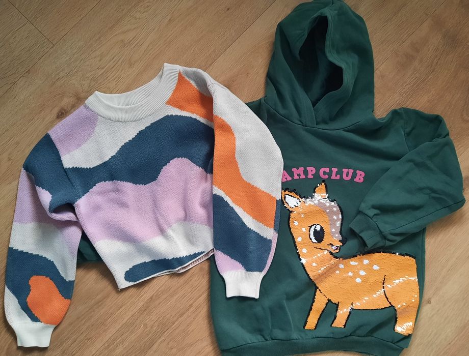 Sweterek i bluza H&M rozmiar 134/140