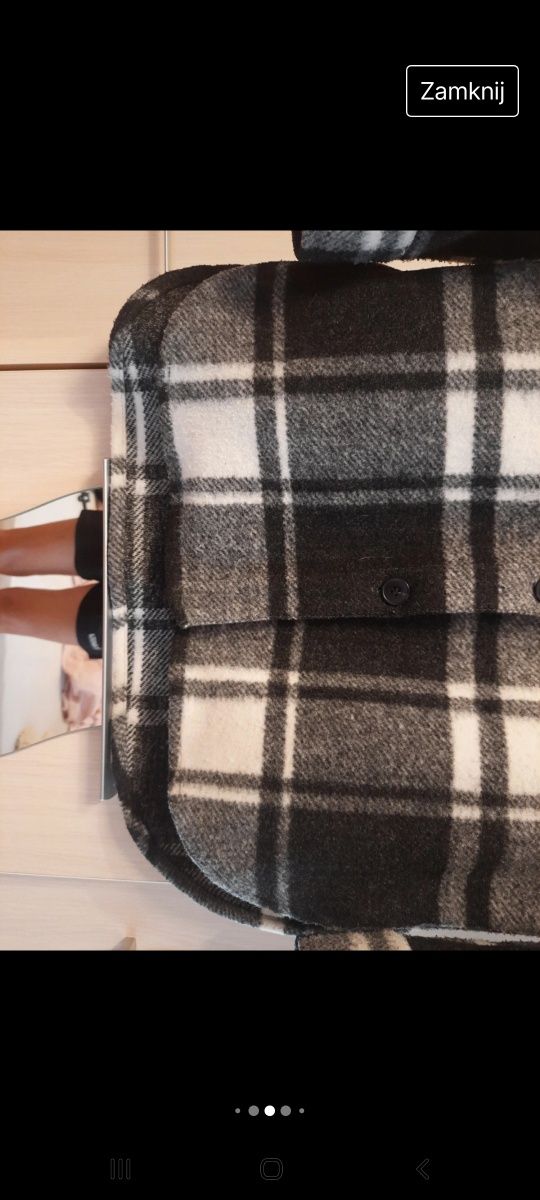 Kurtko-koszulo-bluza w kratę XS/S H&M