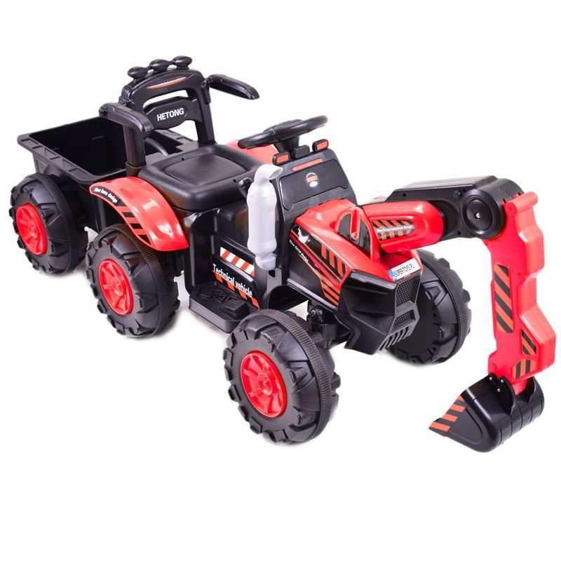 Traktor na akumulator dla dziecka Koparka z przyczepką Super prezent