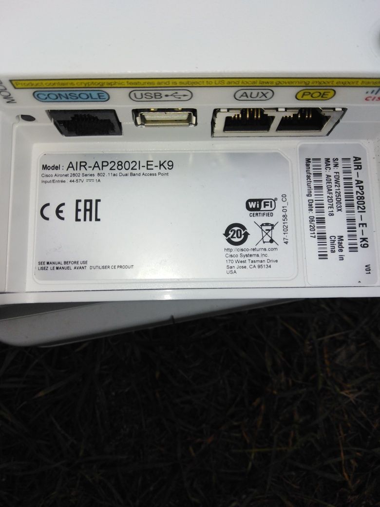 CISCO Access Point AIR-AP2802l-E-K9