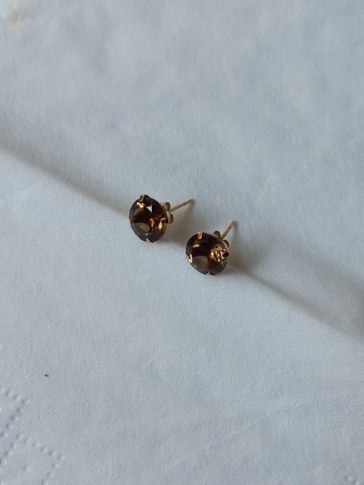 Набор из топаза крестик и пуссеты