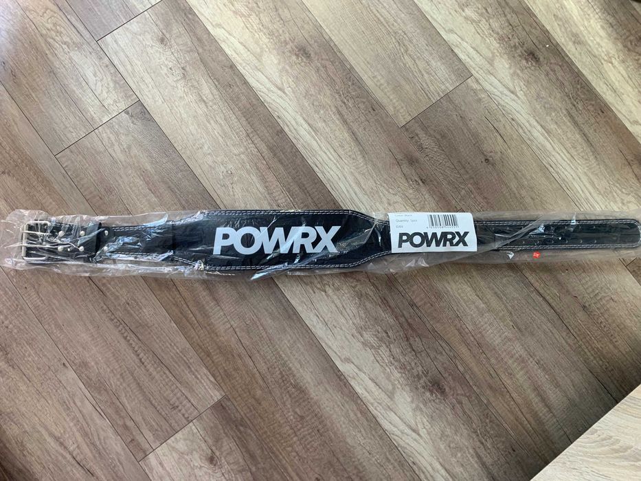 Pas kulturystyczny POWRX do ćwiczeń treningowy siłownia skórzany NOWY