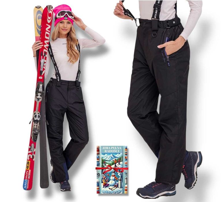 Damskie SPODNIE NARCIARSKIE Snowboard Ciepłe MEMBRANA 10.000 r. S-3XL