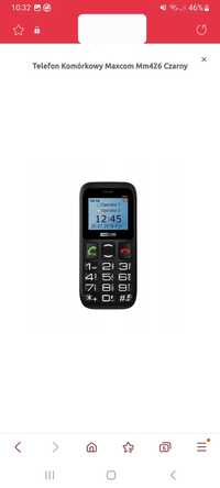 Telefon MaxCom dla Seniora MM426