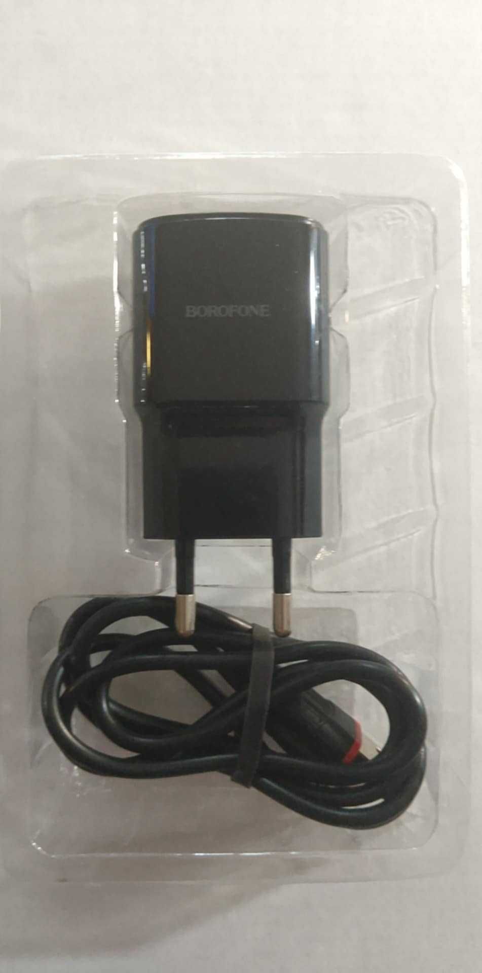 Ładowarka Sieciowa z kablem USB Typ C 2,1A czarna