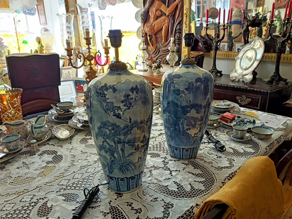 Par Candeeiros Porcelana Chinesa