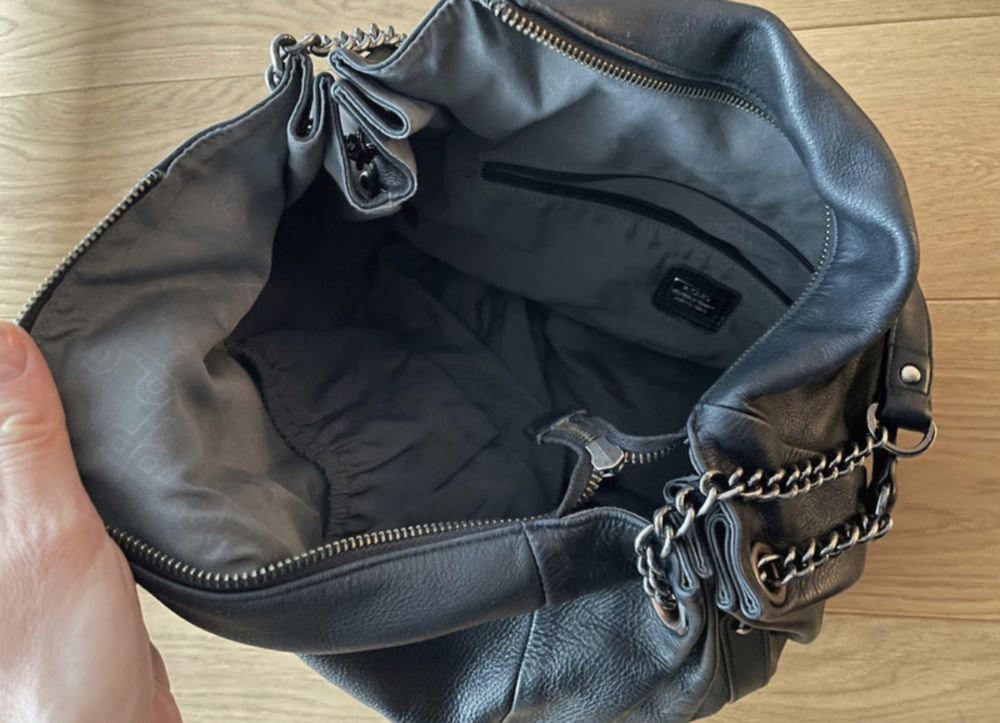 Picard czarna torba shopper 100% skóra jak Massimo Dutti