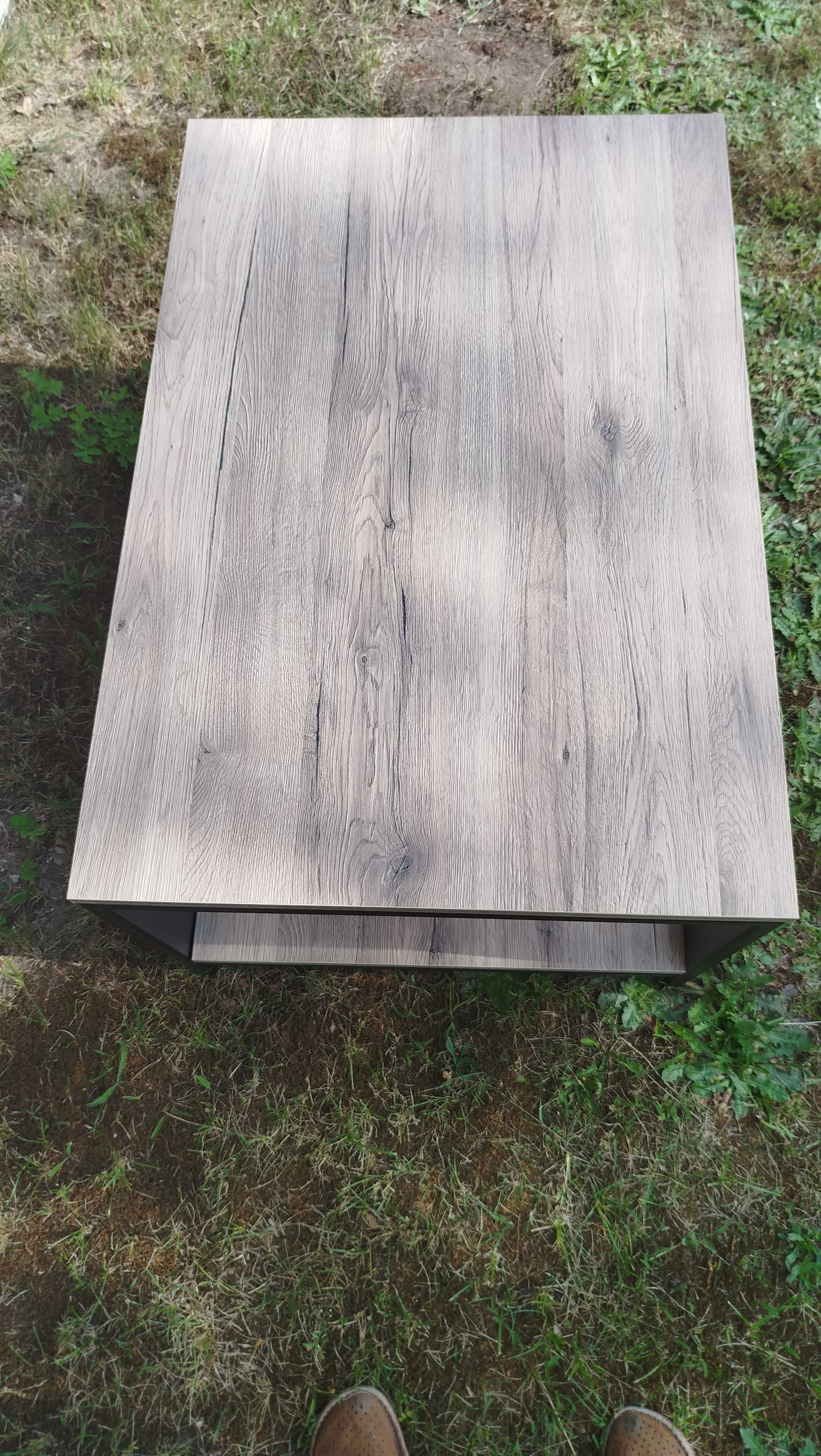 Stolik kawowy Loft płyta dąb craft szary