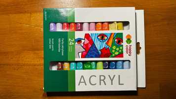 Happy Color, Farby akrylowe, 24 sztuki, 12 ml