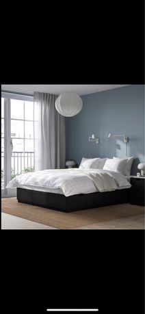 Łóżko IKEA Nordli 140x200 cm, czarne