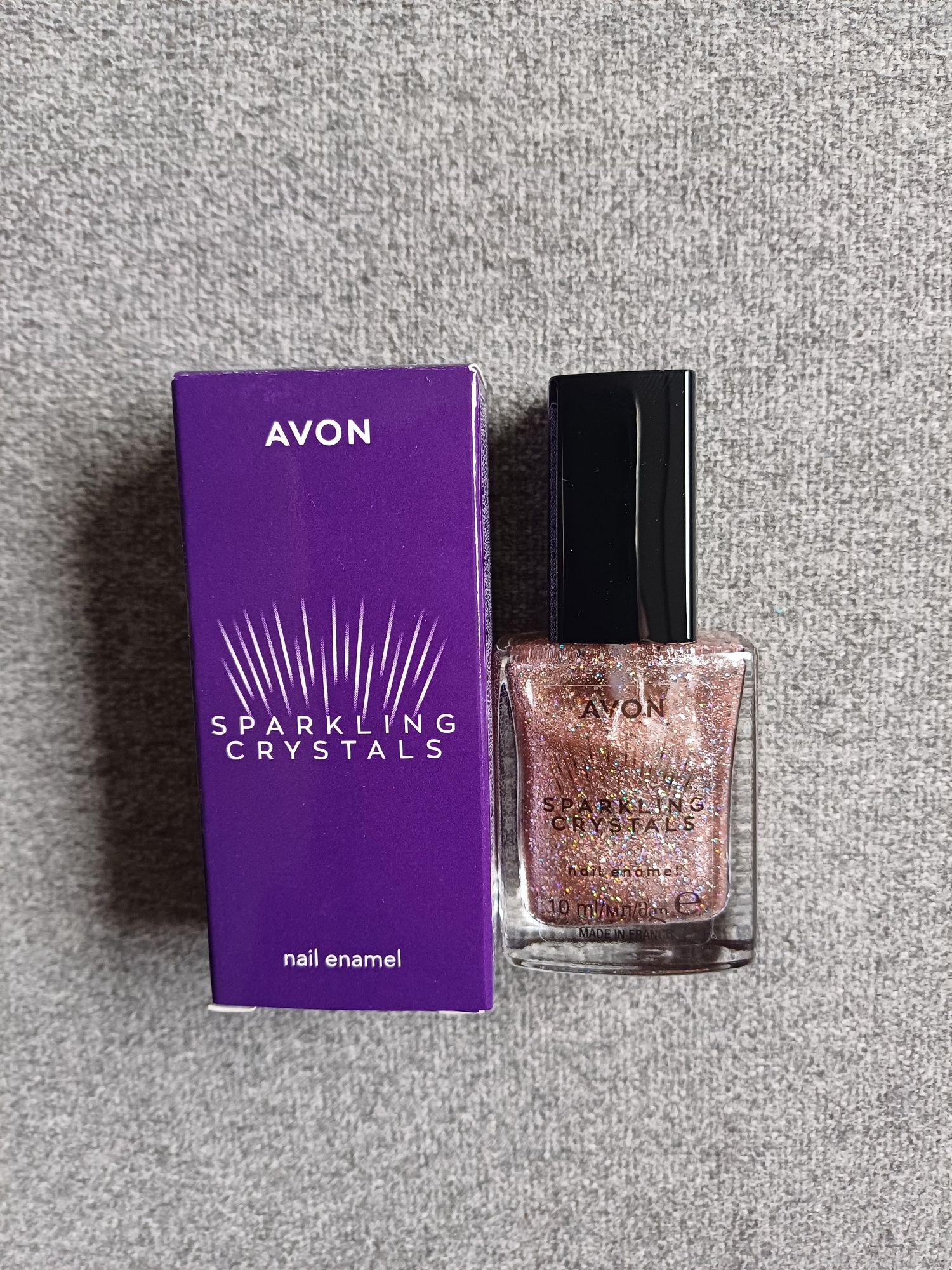 Avon brokatowy lakier do paznokci 10 ml - Rose galaxy
