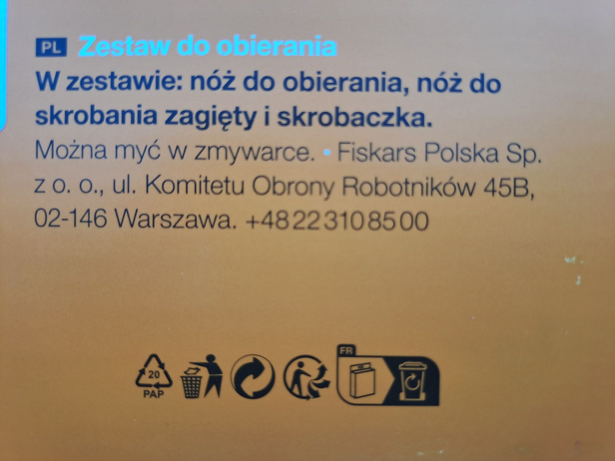 Zestaw noży FISKARS Essential 3 elementy nowy okazja na prezent