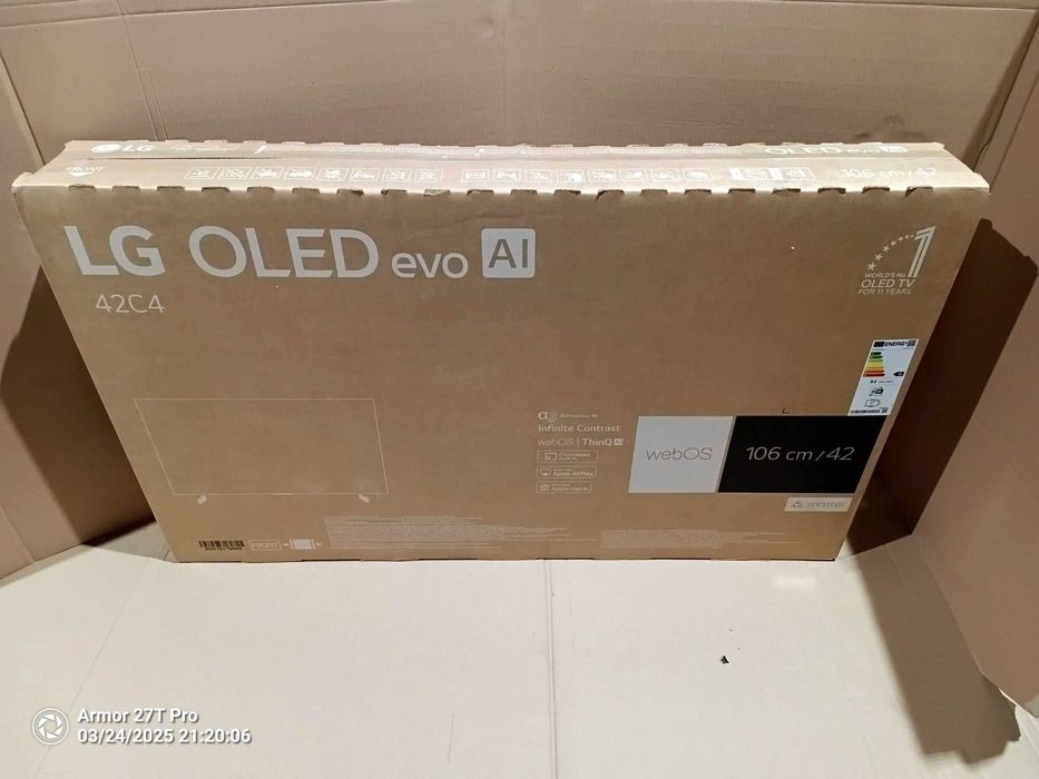 Telewizor LG OLED42C47LA OLED UltraHD/4K HDR10 SmartTV 144Hz Wi-Fi 5