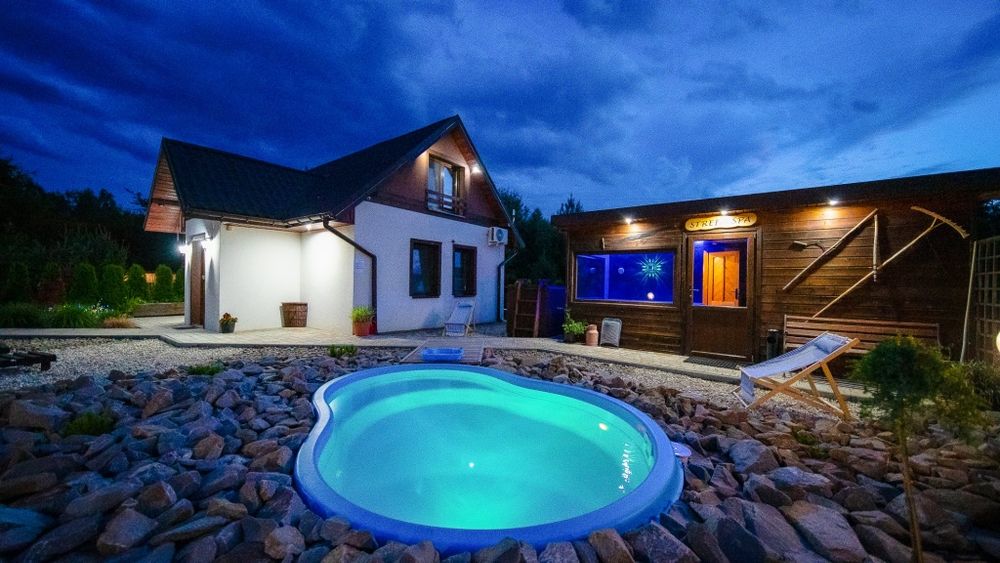 Spa jacuzzi sauna basen tężnia wakacje Domek w  Zaciszu Harklowa