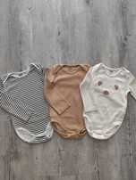 Nowe body niemowlęce 3pak Sinsay 80/86/92