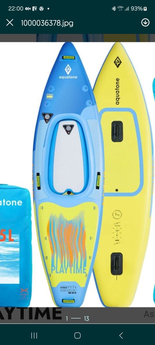 DESKA KAJAK  Sup Playtime Aquatone  NOWE Z GWARANCJĄ  345 cm 20