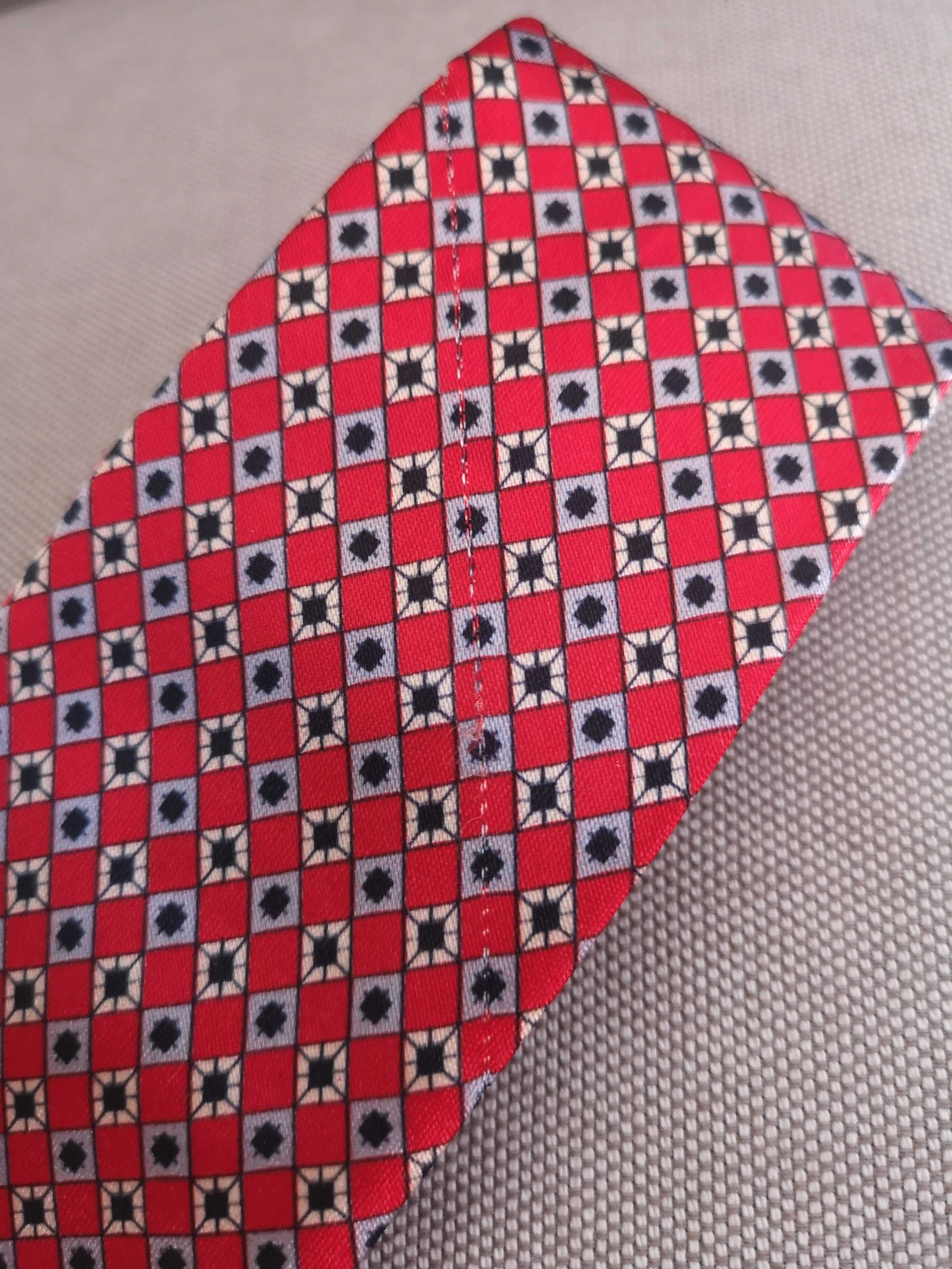 Collectione Roberto czerwony krawat romby