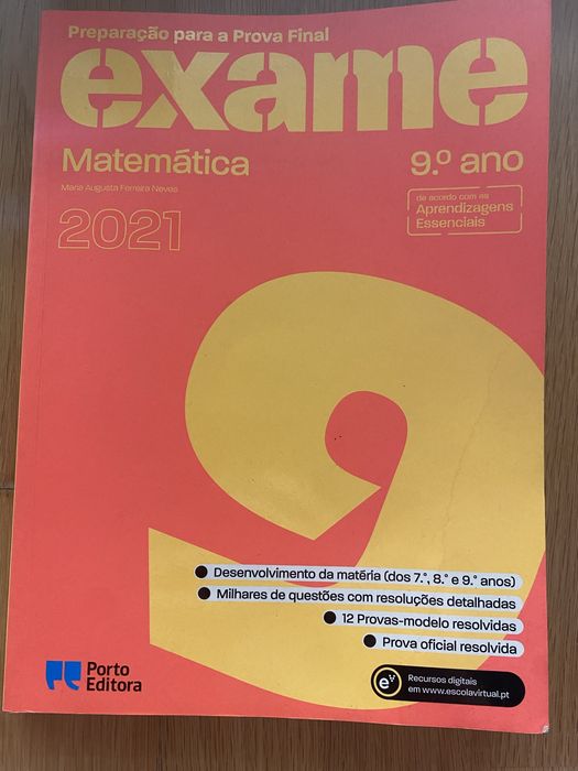 Preparação para a Prova Final Exame Matemática 9ano Porto Editora