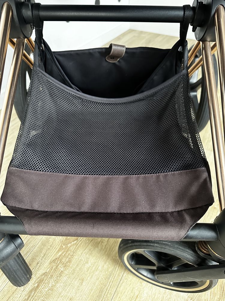 Wózek Spacerówka Cybex Priam 2.0 Rose Gold + Deep Black tapicerka TOP