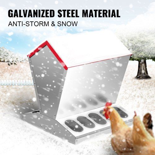 Alimentador galvanizado  da galinha do alimentador das aves domésticas