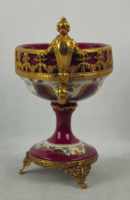 Piękna oryginalna porcelanowa patera / bomboniera LIMOGES Francja