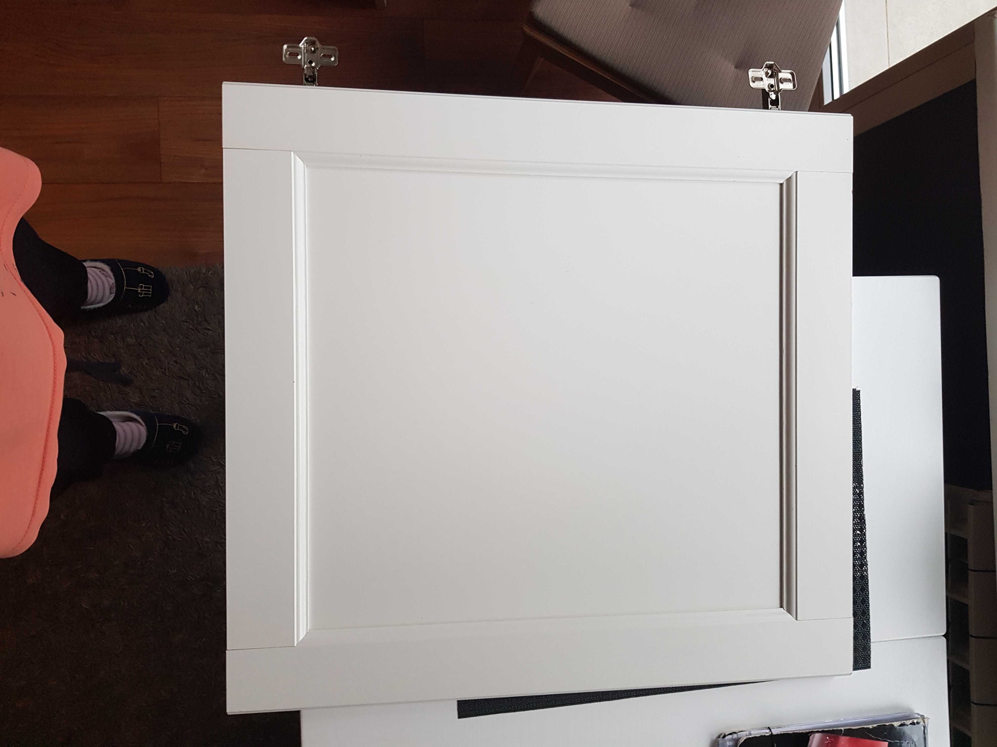Drzwi fronty białe mat IKEA Hanviken 64x60 cm (2 szt) z zawiasami