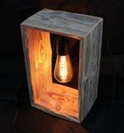 Lampka Retro, Loft, naturalne piękno, lampka nocna, Bielona, e27