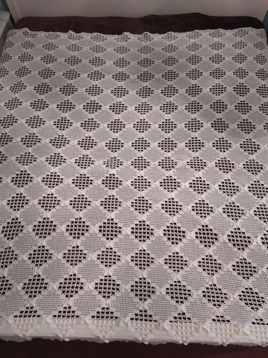 Colcha crochet feita à mão