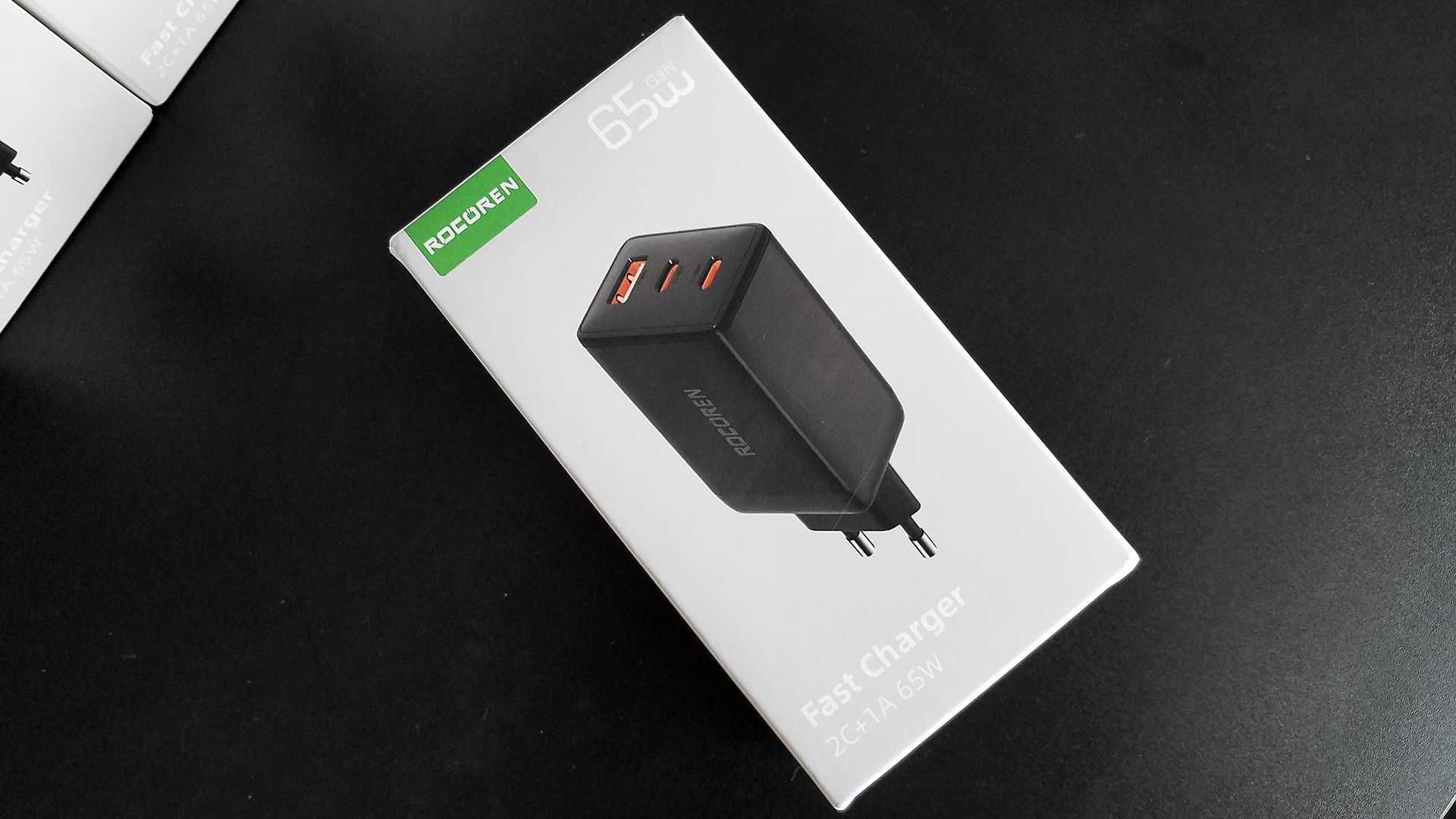 Универсальное зарядное устройство Rocoren GaN 65W (65 Вт)