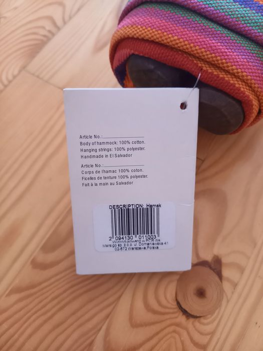 Hamak ogrodowy z drążkami