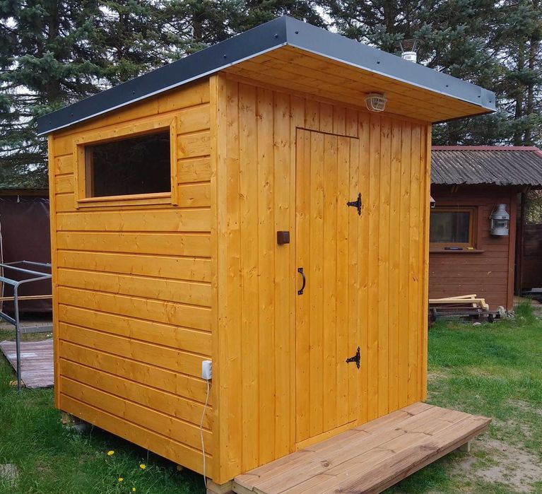 Sauna ogrodowa, kompletna, z piecem na drewno