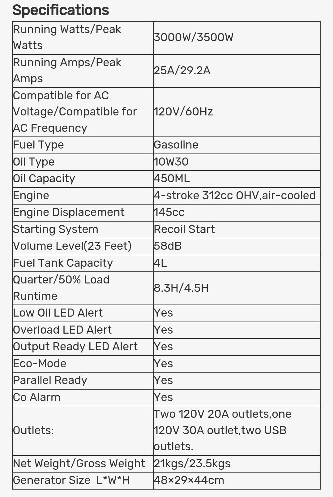 Інвертоний генератор Maxpeedingrods MXR3500 (3 кВт/3kW)